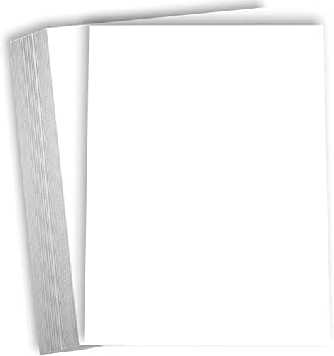 Hamilco White Cardstock - 8 x 10 Banco de capa em branco de 80 lb - 50 pacote