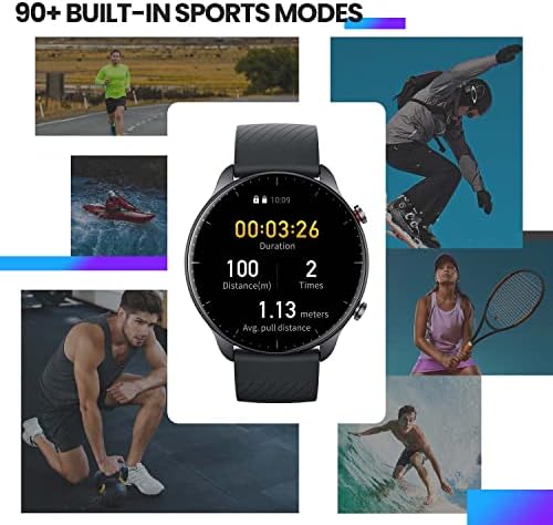 [2022 Nova versão] Amazfit GTR 2 Smart Watch for Men, Alexa embutido, com chamadas e texto Bluetooth,