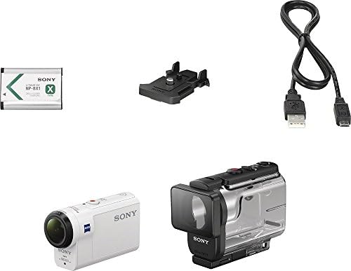 Sony Hdras300/W HD Recording, ação de câmera subaquática de ação, branco