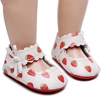 Hongteya Baby Girls Ballet Dress Shoes - Mary Jane Sofle Sole Sidebow Toddler Mocassins