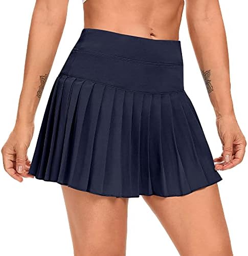 Saia de tênis plissada DERCA para mulheres com bolsos shorts Saias de golfe atléticas esportes ativos esportes
