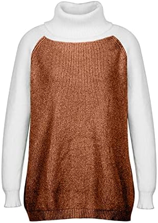 Sweater Fragarn para mulheres sexy, moda casual feminina solta quente casual impressão de gola alta suéter