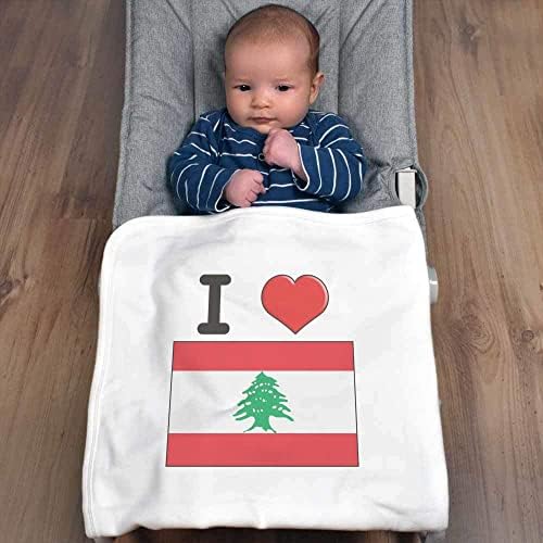 Azeeda 'I Love Líbano' Cotton Baby Clanta/xale
