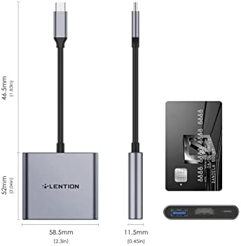 LENTÇÃO 3 em 1 USB C Hub com entrega de energia 100W, USB 3.0 e 4K HDMI para 2023- MacBook