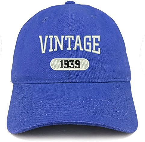 Trendy Apparel Shop Vintage 1939 Bordado 84º aniversário Capinho de algodão de encaixe relaxado