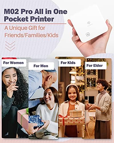 PHOMEMO 300DPI Pocket Pocket Pocket Pocket Presster- M02 Pro Térmico Bluetooth Portabel Mini Photo Printer Compatível