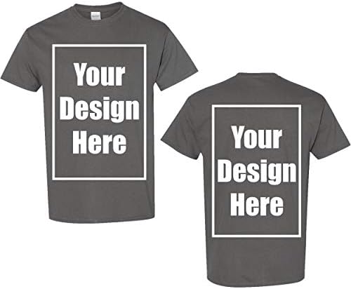 Adicione o seu próprio design de design de camiseta de camiseta dianteira e traseira personalizada personalizada
