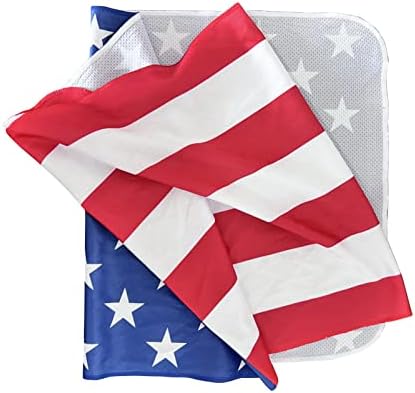Toalha de refrigeração com bandeira com tema com tema dos EUA, toalhas de ginástica de ginástica