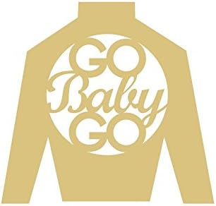 Jockey Silk Go Baby Go Cutout inacabado Decoração de casa Decoração Derby Derby cabide mdf Estilo em forma de tela