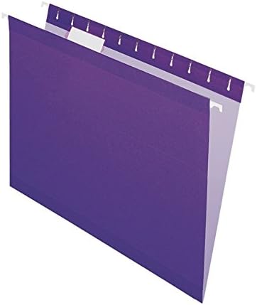Office Depot® Brand Pastas penduradas, tamanho da letra, corte de 1/5 de guia, violeta, caixa de 25