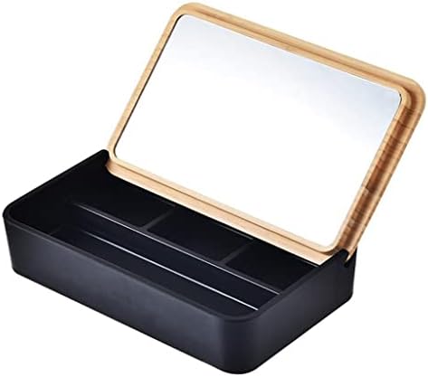 Caixa de armazenamento de jóias de espelho de maquiagem iolmng com caixa de armazenamento de espelho