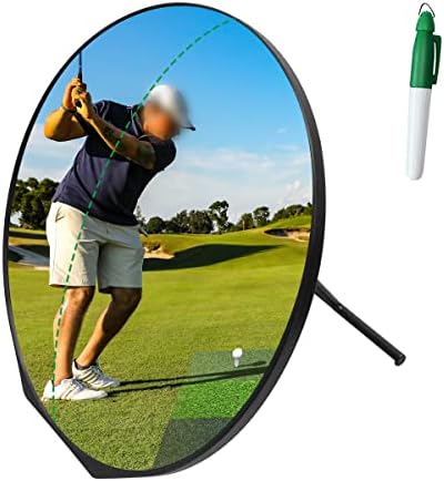 Espelho de giro de golfe 11,8 polegadas/30 cm de espelho convexo para treinos de término de giro