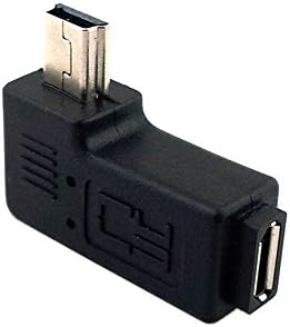 100pcs/saco mini USB deixou angular de 90 graus masculino para micro USB Data Sync Sync Power Adapter