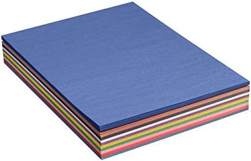 Paper de construção de Prang, 10 cores variadas, peso padrão, 9 x 12, 250 folhas