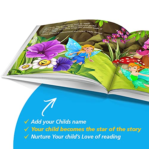 Livro de histórias personalizado de Dinkleboo - The Fairies - para meninas de 2 a 8 anos de idade - uma história de sua filha na busca por fadas - papel acetinado suave - capa macia