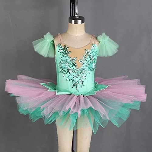 N/A Salia Tutu Green e Rosa Platter Para Mulheres dança de Ballet Tutu Fantas Costumes Adultos de Vestido