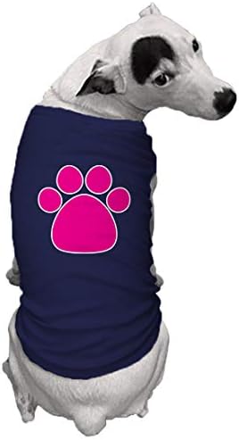 Impressão de pata rosa - camisa de cachorro