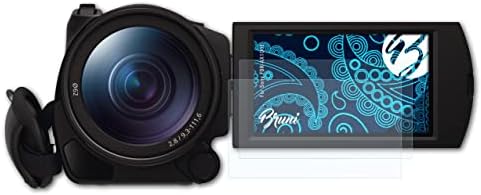 Protetor de tela Bruni Compatível com filme protetor da Sony FDR-AX100E, filme de proteção cristalina