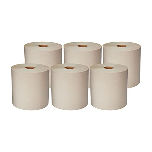 AmazoCommercial 1-Ply Kraft 7.9 'Toalhas de papel hard roll | Bulk for Business | Feito de material