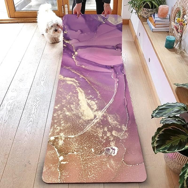 Dhtdvd tapetes de ioga 1,5 mm de camurça de borracha natural pilates tapetes home women fitness