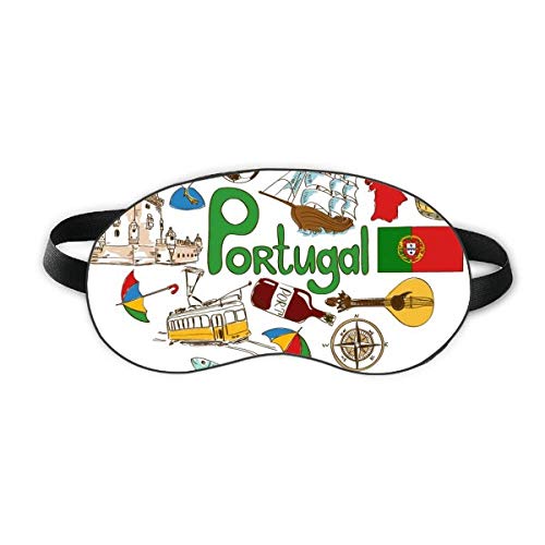 Portugal Love Heart Landscap National Flag Sleep Sleep Shield Soft Night Blindfold Shade Cover