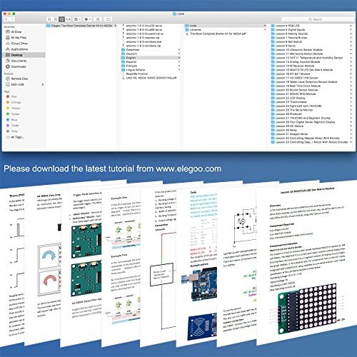 Elegoo Mega R3 Projeto o kit inicial mais completo com o tutorial compatível com Arduino IDE