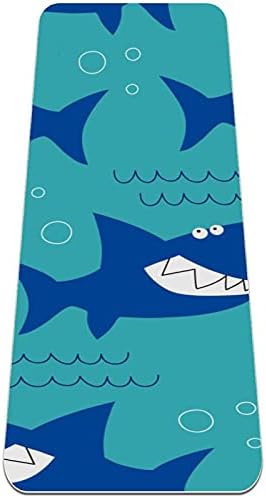 Siebzeh Cartoon Blue Shark Animal Animal fofo Premium premium grosso de ioga MAT ECO AMICIAL DE RORBO