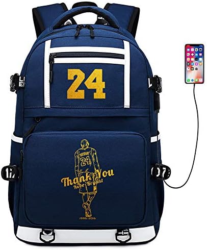 Jogador de basquete de Shangying Star Kobe Multifunction Backpack Fãs de Viagens Casuais Bag Laptop Daypack