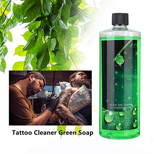 Sabão verde de 500 ml, Tattoo Limpeza Solução Solutiva de Tatuagem de Tatuagem Limpa de Tatuagem Para Tatuagens