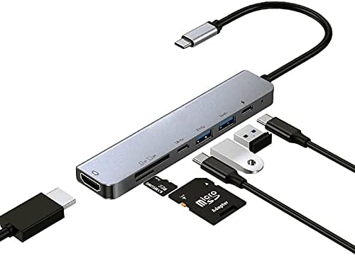 USB C Hub Tipo C 3.1 a 4K HDMI Compatível RJ45 USB SD/TF CARDE LEITOR PD CUBILA FASC
