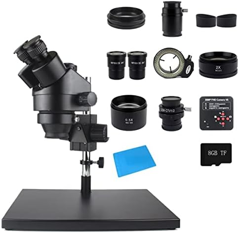 Acessórios para microscópio 3.5x 90x simul-focal zoom trinocular microscópio estéreo industrial 38mp 1080p