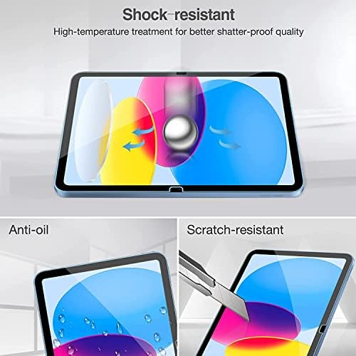 PhoneBlast [Protetor de tela de 2 pacote para iPad 10th Generation 10,9 polegadas Display 2022 Vidro