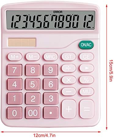 Xunion qi8aox calculadora 12 dígitos Cálculo básico de cálculo básico de potência com tela LCD grande