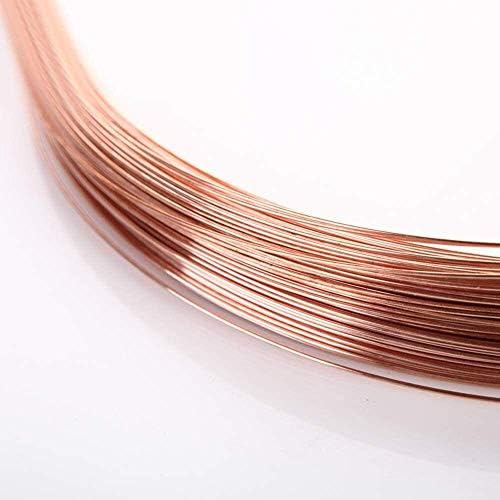 Fio de cobre Yuesfz bobina de linha pura de linha nua para arame elétrico condutor de artesanato, comprimento: