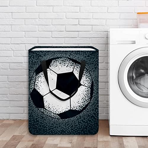 Futebol Retro Retro Ball Football Imprimir cesto de lavanderia dobrável, cestas de lavanderia à prova d'água