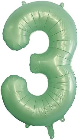 Green Número 3 Balões Balões Verde Lime Três Decorações de Aniversário Matte 3 Balão para decoração