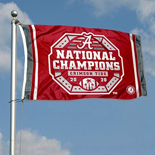 Alabama Crimson Tide Futebol Oficial Campeões Nacionais 3x5 Bandeira