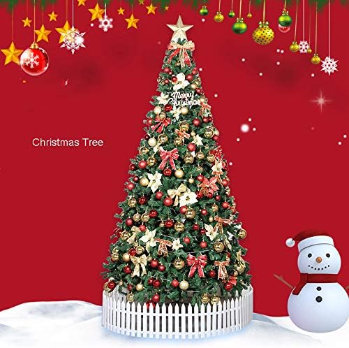 Árvore de Natal artificial iluminada de 4 pés, árvore de abeto com articulação premium com luzes e