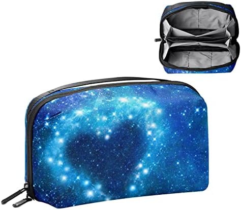 Estrelas brilhantes em uma bolsa de higiene pessoal do céu noturno para mulheres, organizador de higieness de