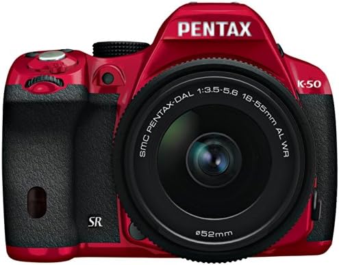 Kit de câmera SLR digital SLR Pentax K-50 16MP com DA L LENS DE 18-55MM WR F3.5-5.6