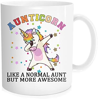 Citação de chá de caneca de café engraçada Citação inspiradora para mulheres - Aunticorn como uma tia normal,