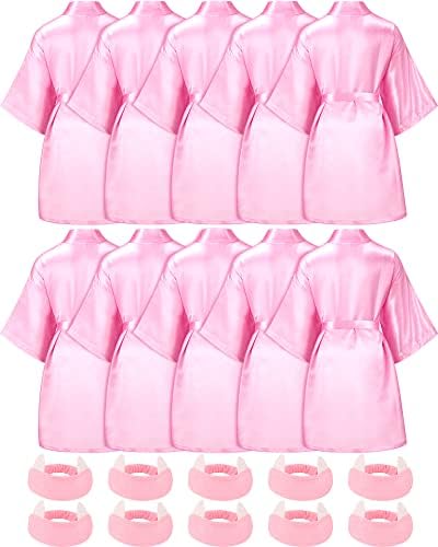10 PCS Kids Squad Squad Girl Robes Spa Party Supplies