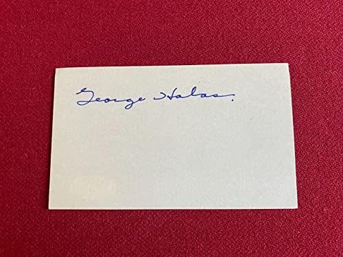 George Halas Autografado Cartão de índice Bears - NFL Cut Signature
