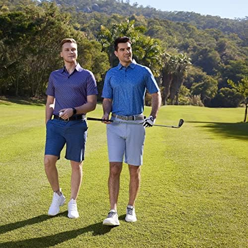 Camisas de golfe para homens Desempenho seco Desempenho de umidade Impressão Casual casual de manga curta Camisa