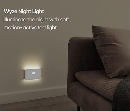 Luzes noturnas recarregáveis ​​de Wyze com crepúsculo para Dawn & Motion Sensors, luzes brancas quentes