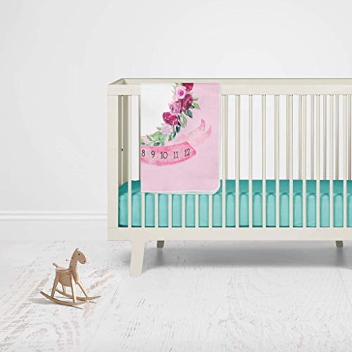 Greante floral roxo Baby Milestone Blanket mensal Baby Baby Girl Girl Bobagem fofa bebê Milestone Photo