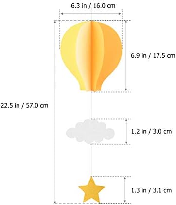 AMOSFUN HOT Air Balloon Garland Papel de decoração pendurado Lantern de pingente de nuvem de ar quente para
