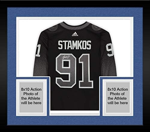 Estruturado Steven Stamkos Tampa Bay Lightning autografou Black Alternate Adidas Jersey Authentic - Jerseys