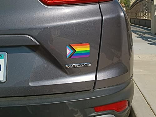 Curb-N-SIGN 8 PCS Decalque de vinil da bandeira do arco-íris, adesivo de decalque de bandeira