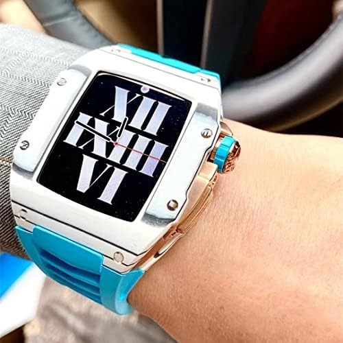 Kit mod de estilo esportivo de fibra de carbono Aemall para Apple Watch Series 8 45mm Correia leve para Iwatch